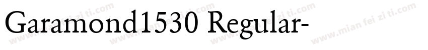 Garamond1530 Regular字体转换